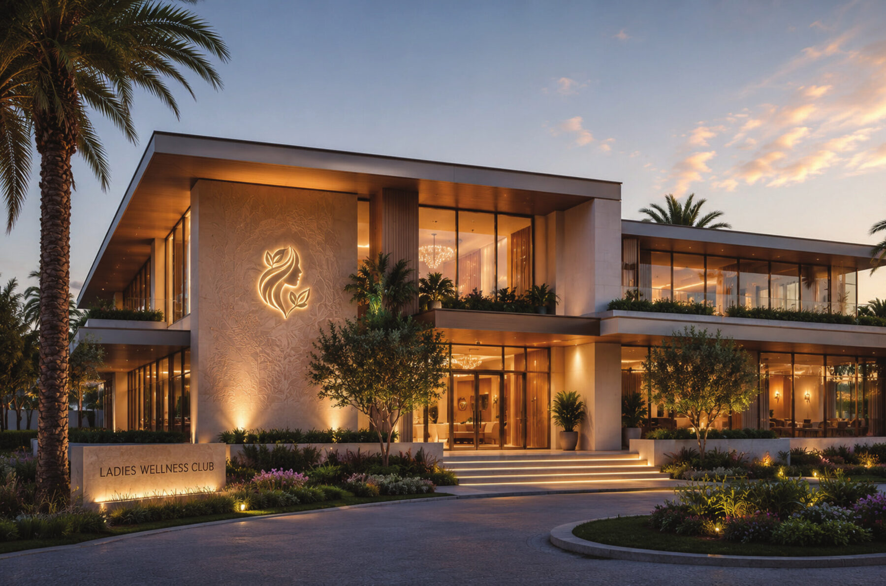 Ladies Building entrance, Ladies Wellness Club.