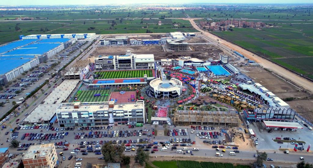 Aerial photograph of the Vida Sports Club site, under construction